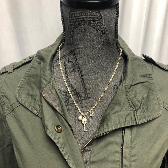 ANA Jacket Womens Size Small Army Green Zippered Cotton Military Lightweight - Picture 2 of 7